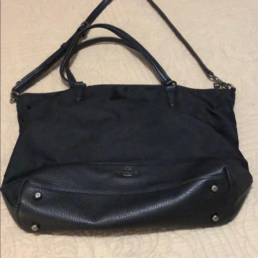 Coach crossbody leather and nylon